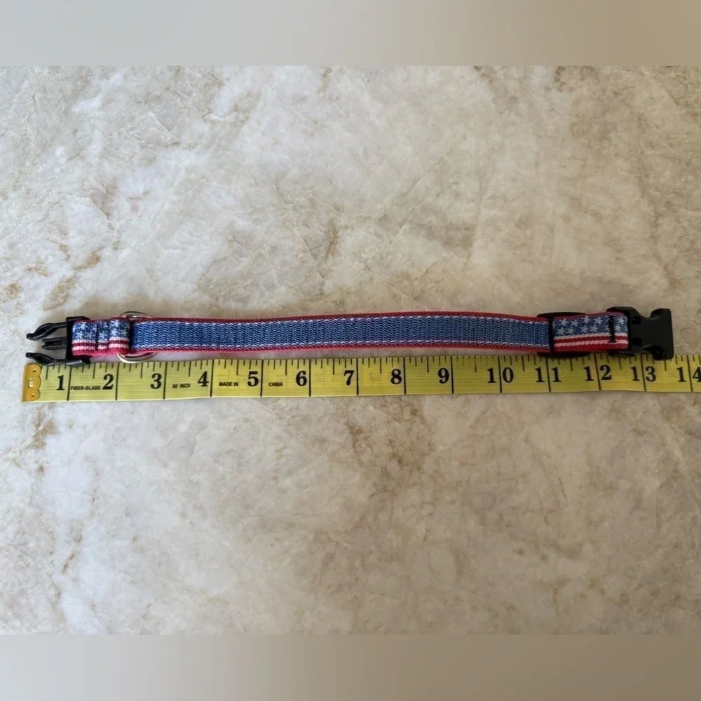 Lupine Pet Dog‎ Collar Stars and Stripes - 3/4 Inch width NWOT